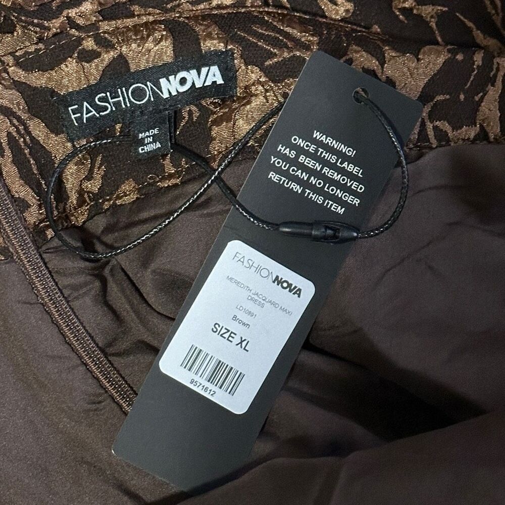 NWT Fashion Nova Meredith Jacquard Maxi Dress XL  Regency Wedding Holidays - Picture 10 of 11